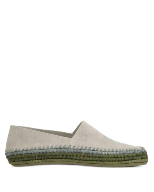 Loewe Green Rio Suede Loafers for men