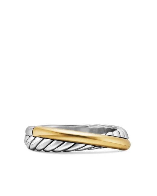 David Yurman Metallic 18Kt And Sterling Crossover Band Ring (5.3Mm)