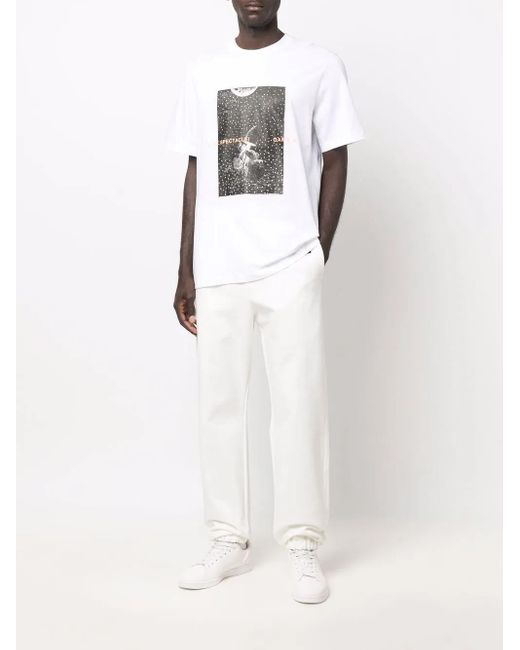 OAMC White Logo-Patch Cotton Track Pants for men