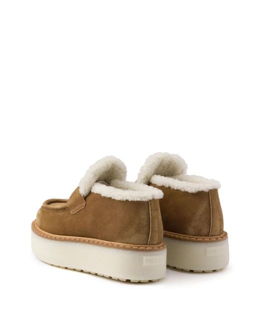 Prada Brown Suede Loafers
