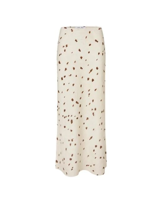 Samsøe & Samsøe White Saagneta Dot-Print Skirt
