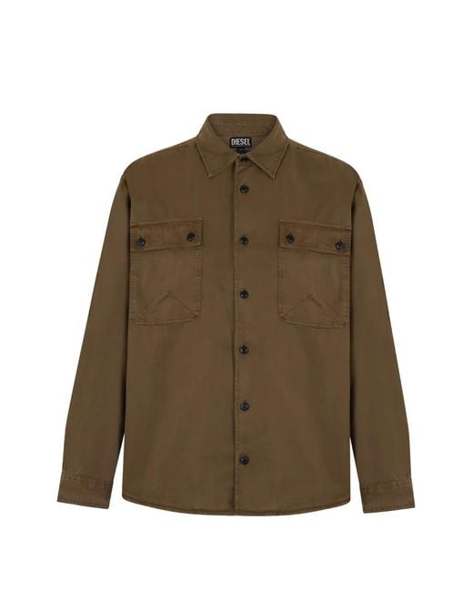 DIESEL Brown Chest-Pockets Shirt for men