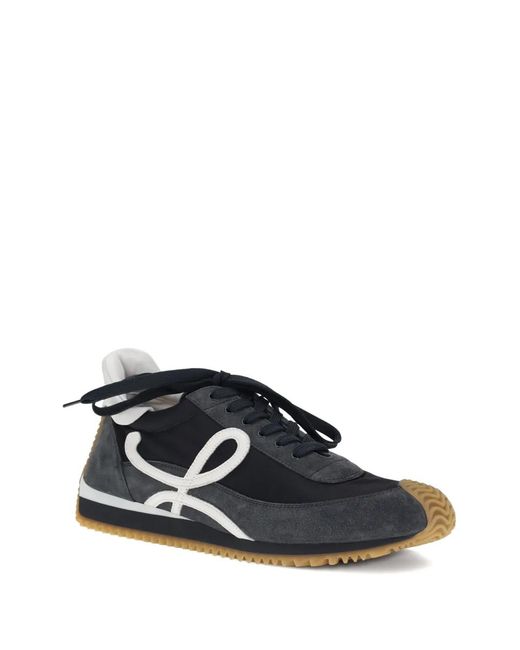 Loewe Blue Logo-Patch Flow Runner Sneakers for men