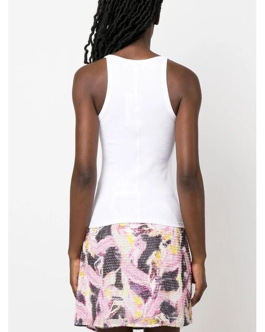 IRO White Spaghetti-Straps Cotton Top