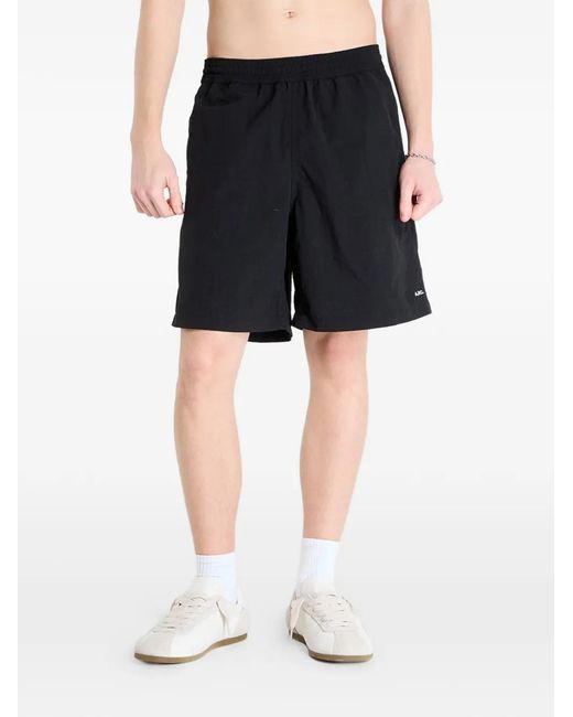 A.P.C. Black Back-Pocket Swim Shorts for men