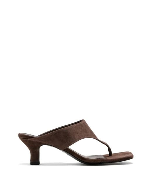 Senso Brown Pearle I Square-Toe Thong Sandals