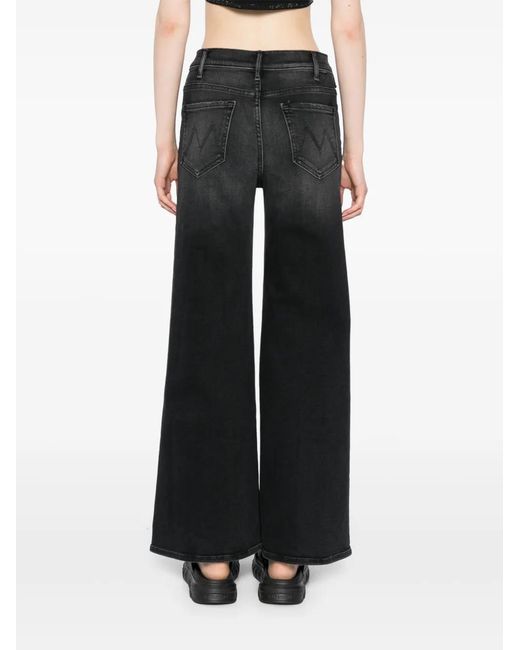 Mother Black Lil Hustler Roller Sneak Jeans