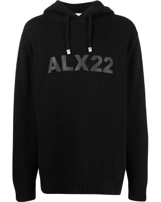 1017 ALYX 9SM Black Logo-Print Hoodie for men