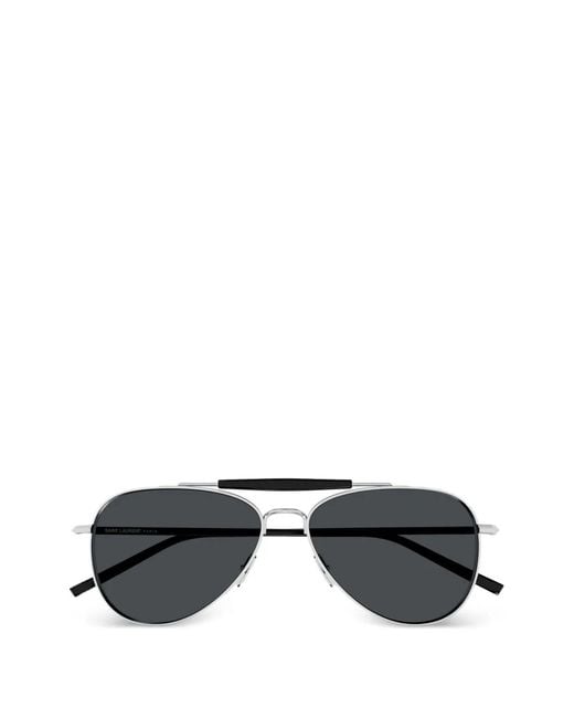 Saint Laurent Black Pilot-Frame Sunglasses