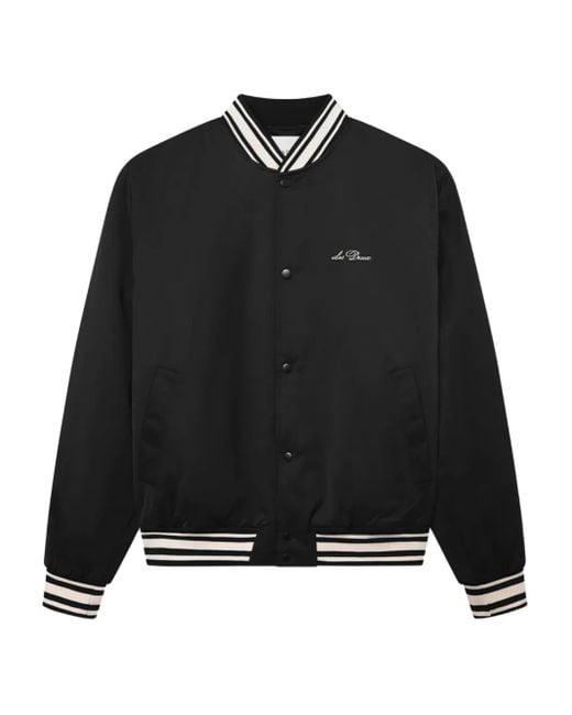 メンズ Les Deux サテン ボンバージャケット Black