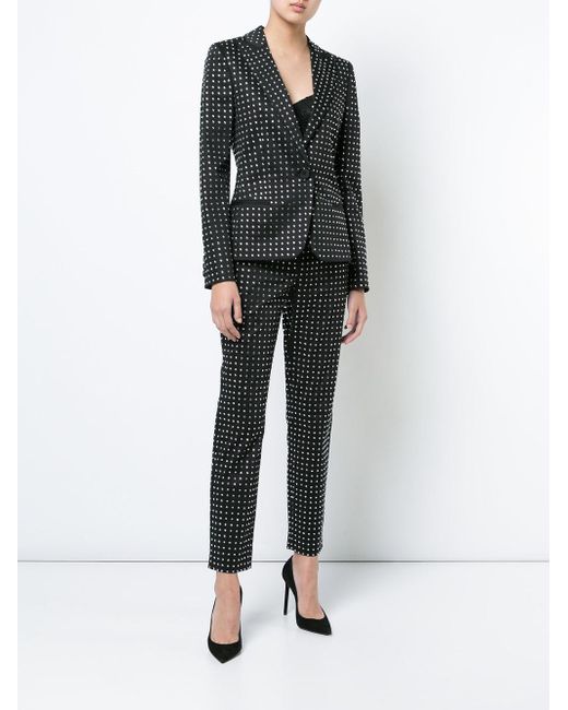Moschino spike-embellished bar-pin blazer - Black