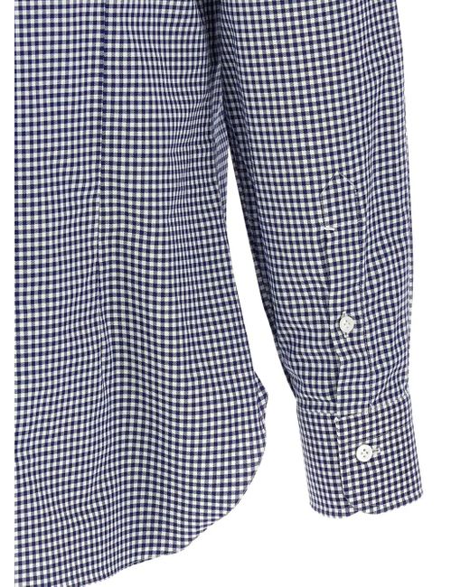 Barba Napoli Overhemd Met Gingham Ruit in het Blue voor heren