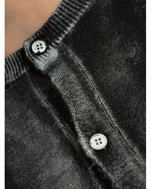 MM6 by Maison Margiela Black Virgin Wool Cardigan