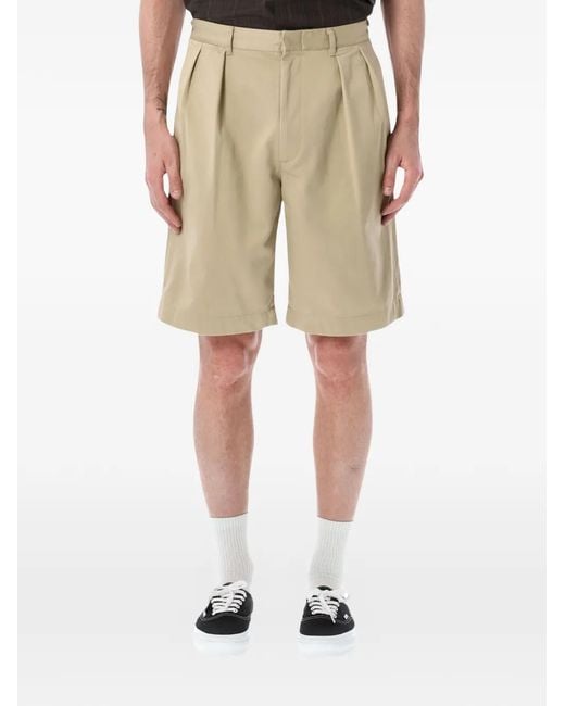 Nanamica Natural Pleated-Detail Shorts for men