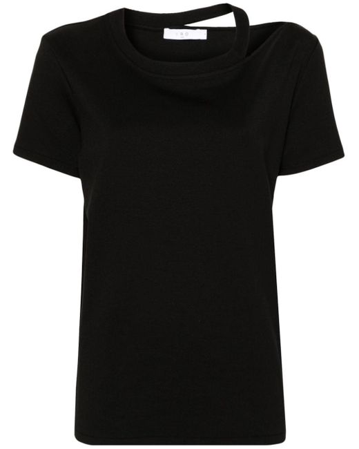 IRO Black Auranie Cut-out T-shirt