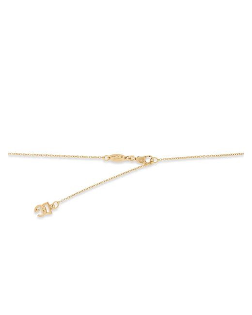 Dolce & Gabbana White Logo Charm Chain Necklace