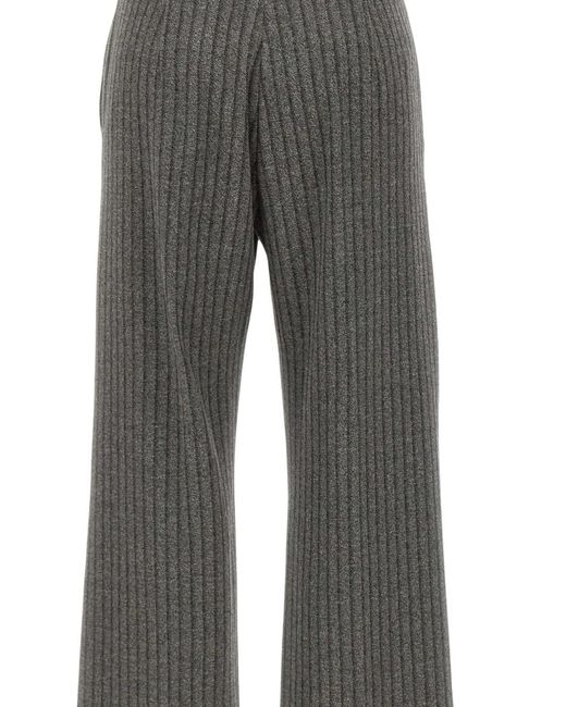 Elena Miro Gray Striped Palazzo Pants
