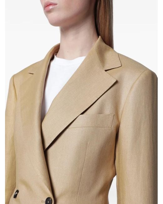 Tagliatore Natural Blazer En Lin À Boutonnière Croisée