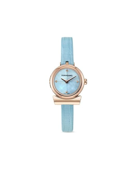 Ferragamo Blue Gancini 22.5Mm