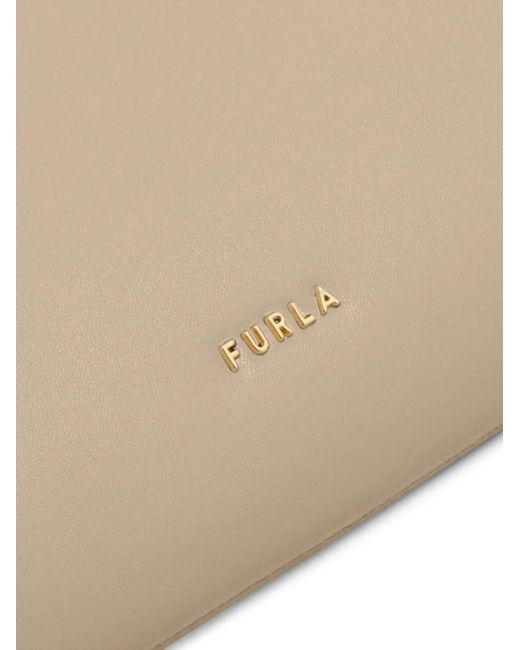 Furla Natural Small Febe Leather Shoulder Bag
