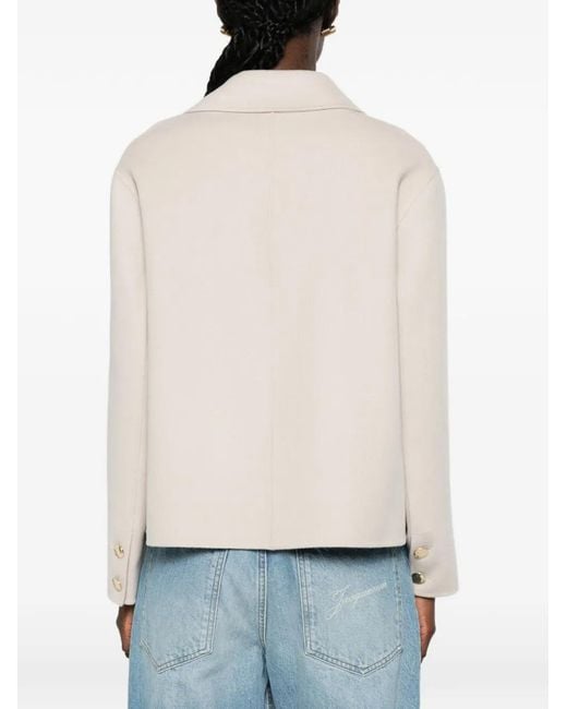 Max Mara Natural Button-Fastening Chest-Pocket Jacket