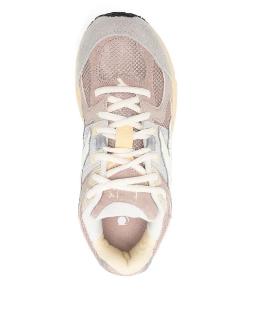 Diadora White Mythos Star Suede Panelled Sneakrs for men