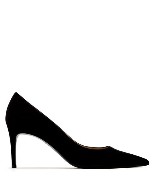 Stuart Weitzman Black 75Mm Suede Pumps