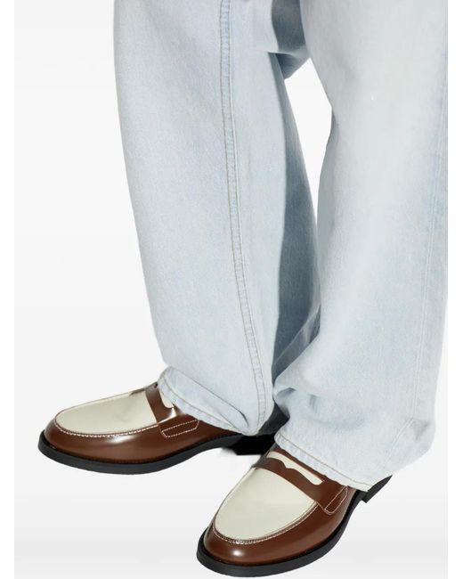 Duke & Dexter Brown Wilde Leather Loafers for men