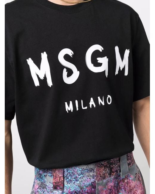 MSGM T-Shirt Mit Logo-Print in Black für Herren