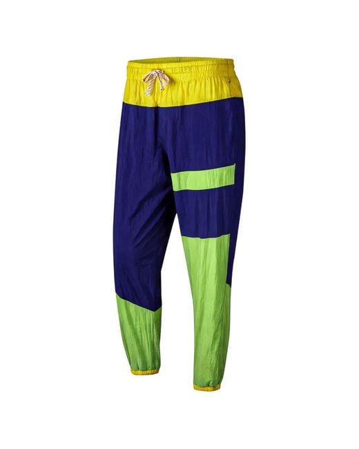 Nike Blue Flight Colour-Block Track Pants for men