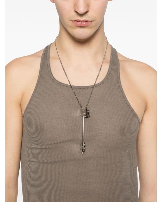 Rick Owens メンズ グレー リブ タンクトップ 【公式通販】
