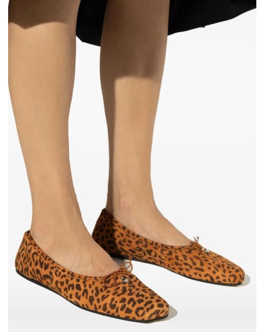 Vivienne Westwood Brown Leopard Print Bow Trainers
