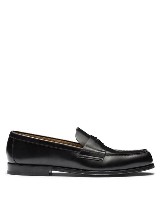 Prada Loafer Mit Logo-Schild in Black für Herren