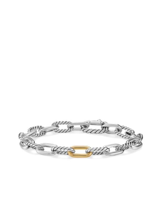 David Yurman White 18Kt And Sterling Dy Madison Chain Bracelet for men