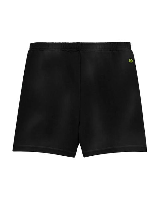 Barrow Black Logo-Print Shorts