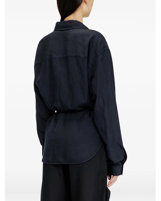 DIESEL Blue C-Delphos-S3 Wrap-Around Shirt