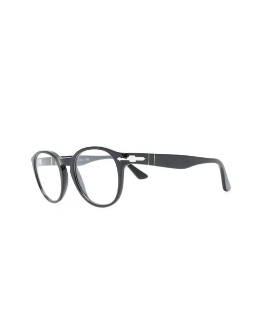Persol Black Round-Frame Optical Glasses
