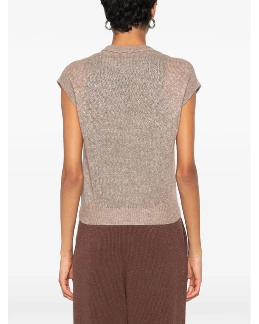 Brunello Cucinelli Natural Crew-Neck Vest