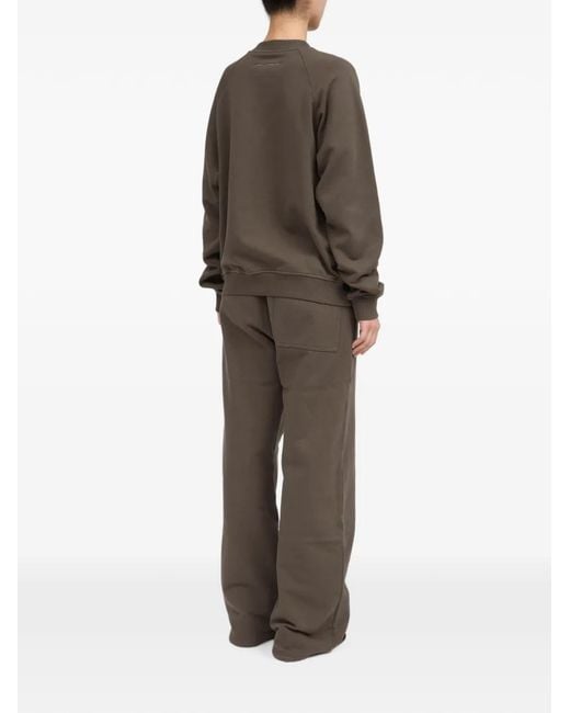 MM6 by Maison Margiela Brown Trompe L'Oeil Numeric-Print Sweatshirt