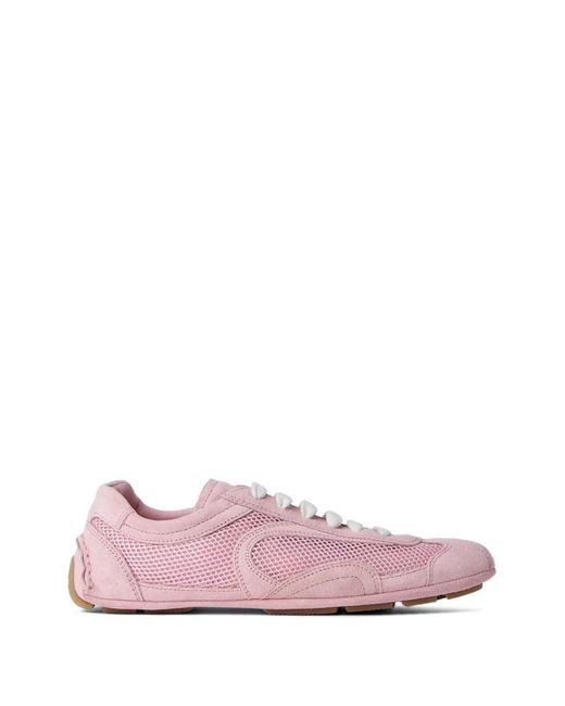 Prada Pink Mesh Panelled Sneakers