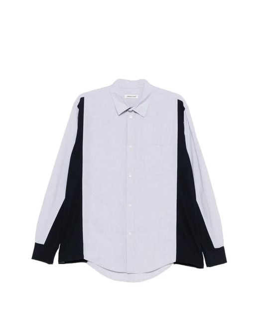 Undercover Blue Panelled Shirt for men