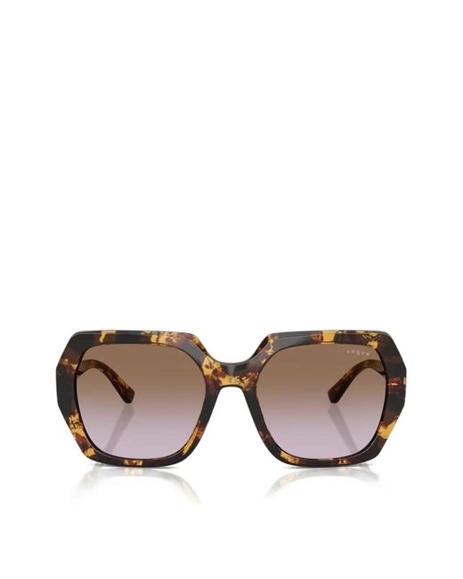 Vogue Eyewear Brown Geometric-Frame Sunglasses