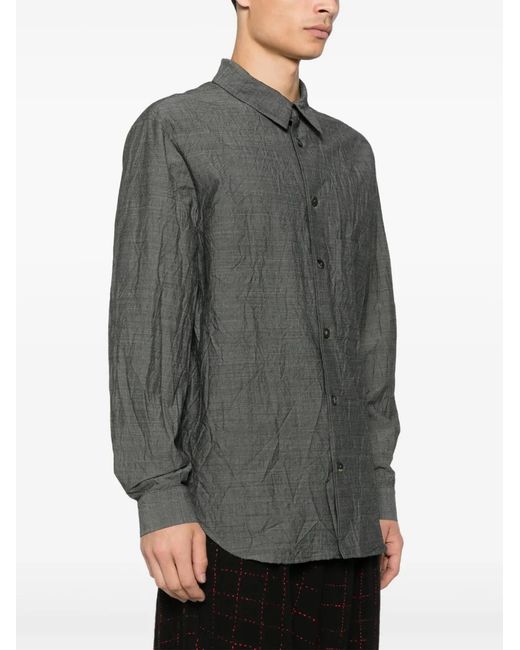 Forme D'expression Gray Crinkled Shirt for men