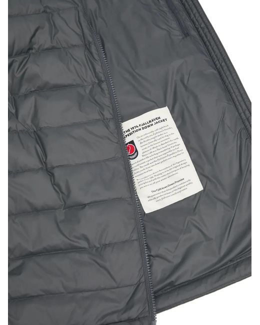 Fjallraven Gray Expedition Hooded-padded Jacket for men