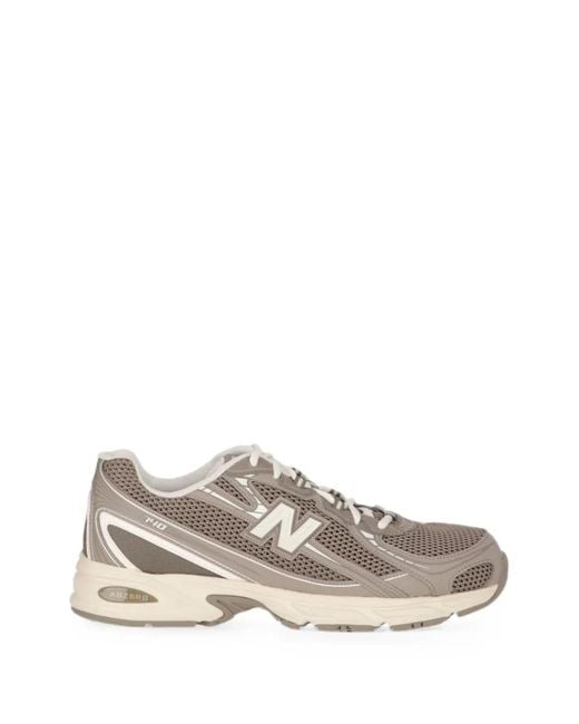New Balance White 740 Logo-Patch Sneakers for men