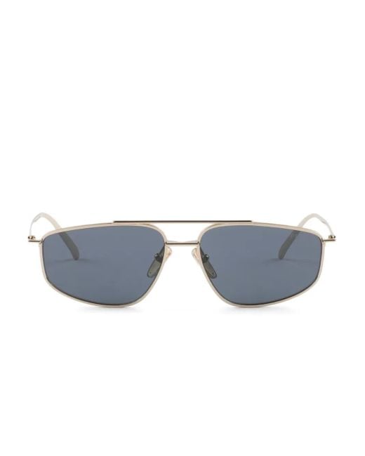 Prada Blue Metal-Frame Geometric Sunglasses