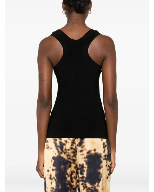 Norma Kamali Black Haut À Design Sans Manches