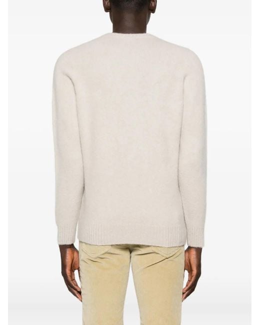 Drumohr White Cashmere Sweater for men