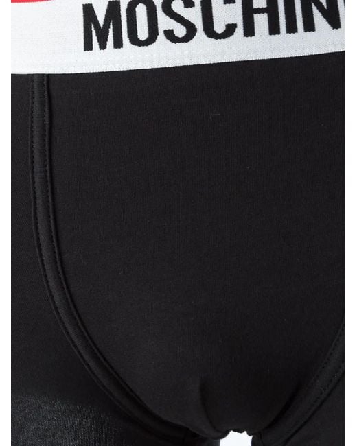 Moschino Black Logo-Waistband Briefs (Set Of Two) for men