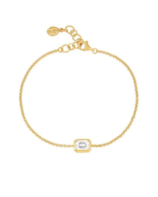 Dower & Hall Metallic Octagon-Topaz Chain Bracelet